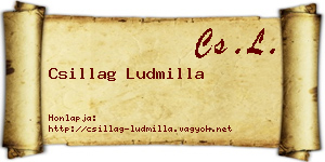 Csillag Ludmilla névjegykártya